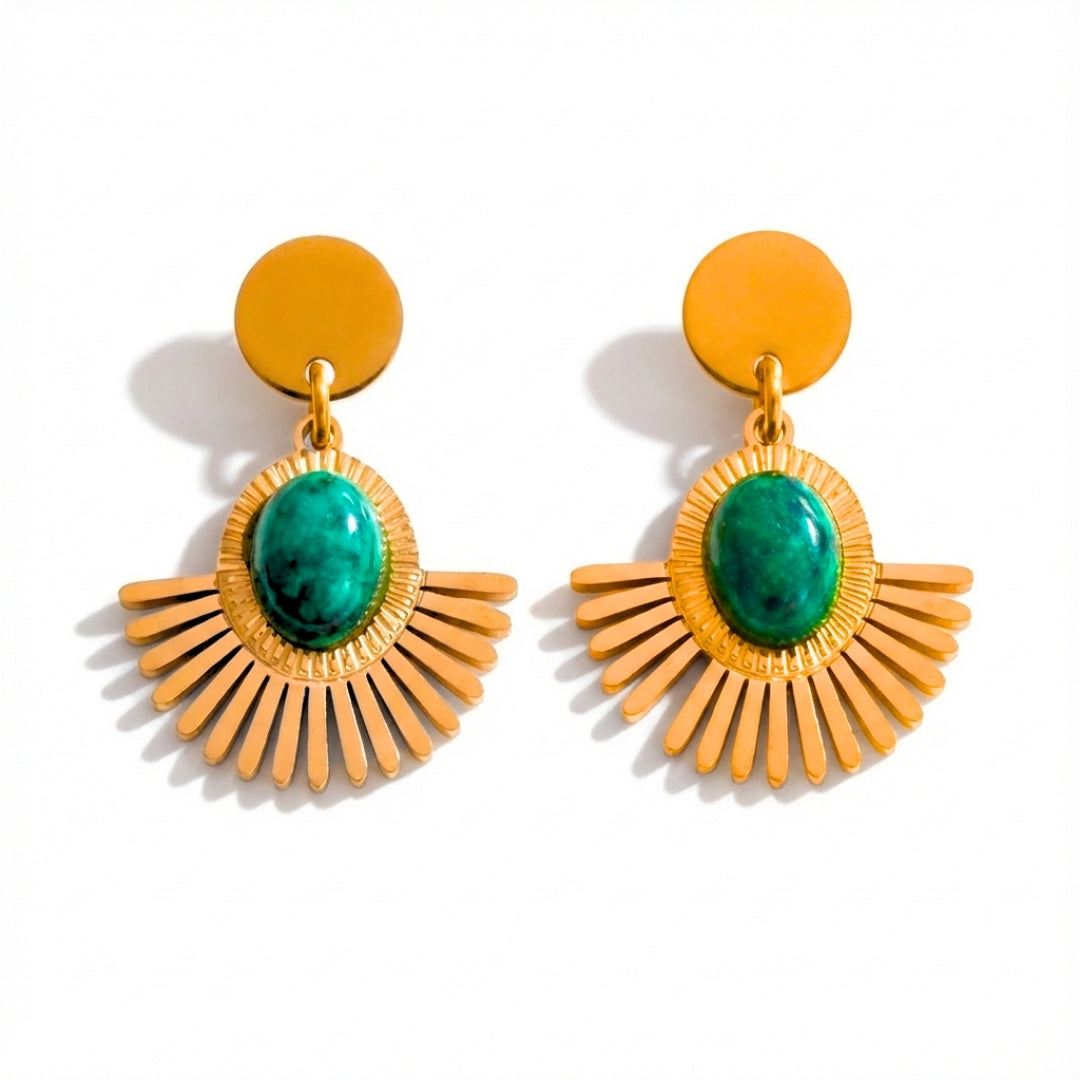Jade Jhumka Earrings