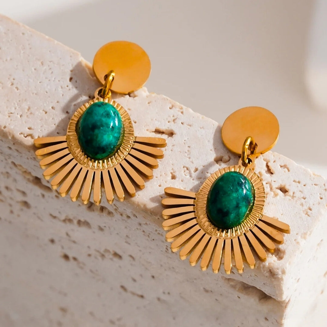 Jade Jhumka Earrings