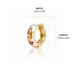 Enamel Huggie Earrings