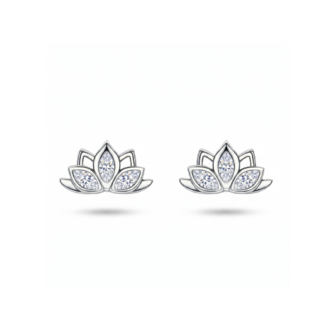 Lotus Stud Earring