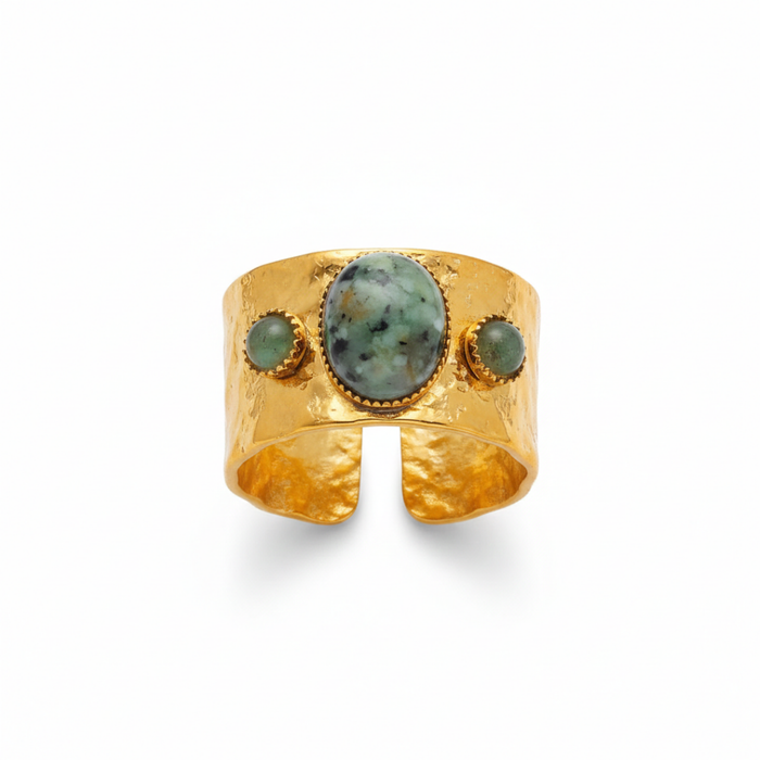 Nyasah Green Stone Ring