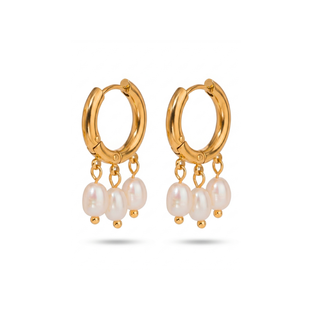Tri Pearle Earring