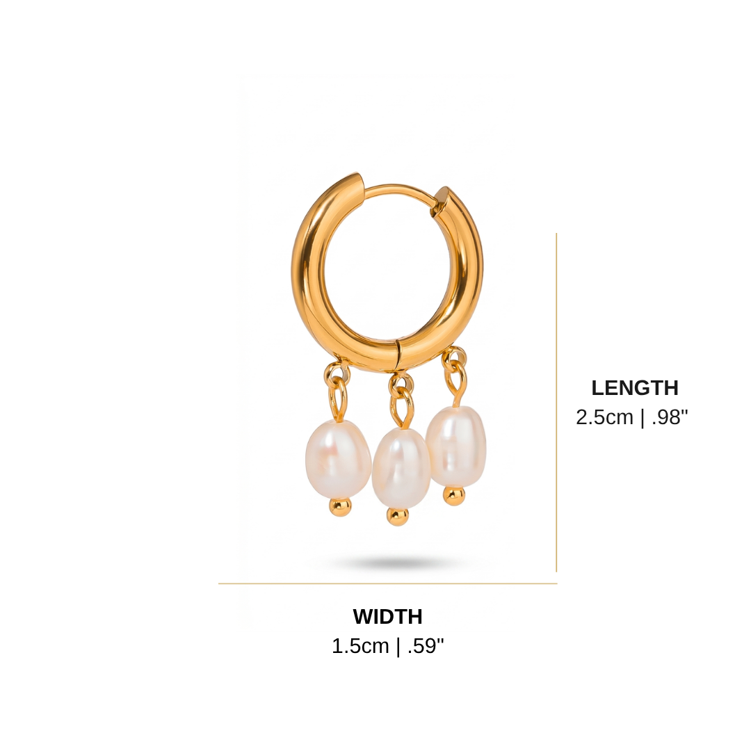 Tri Pearle Earring