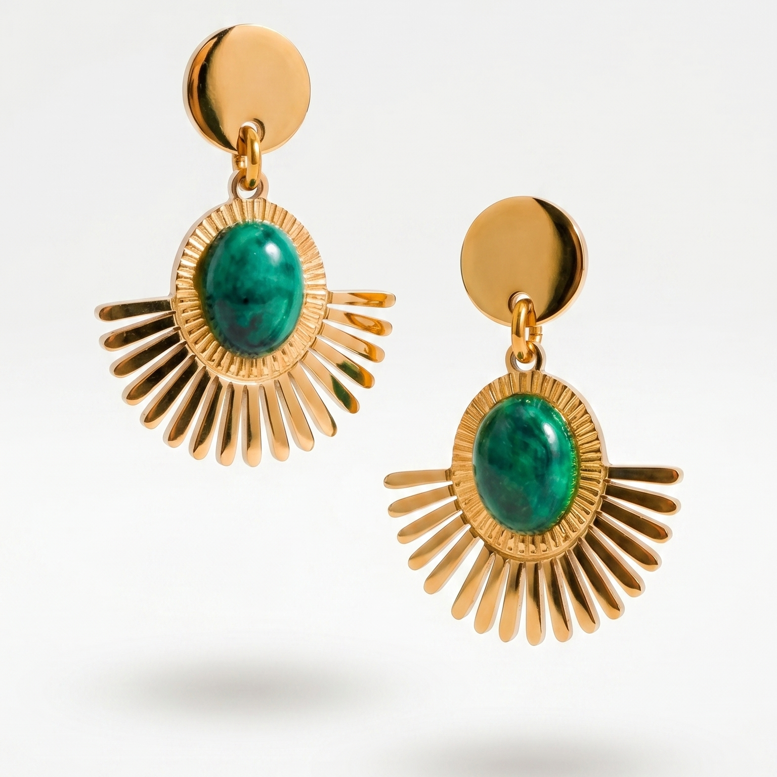 Jade Jhumka Earrings